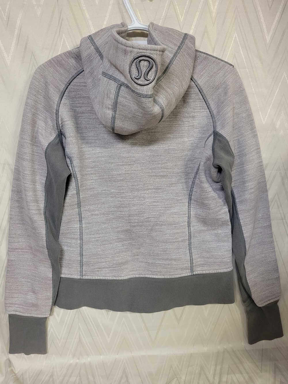 lululemon athletica Women’s Light Gray & Charcoal Hooded Sweater